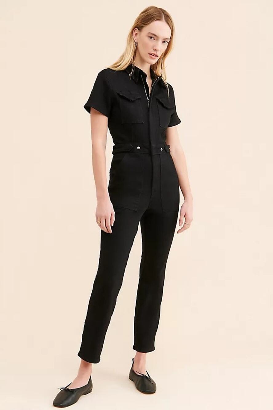 Good American Fit For Success Coveralls Black Size Medium